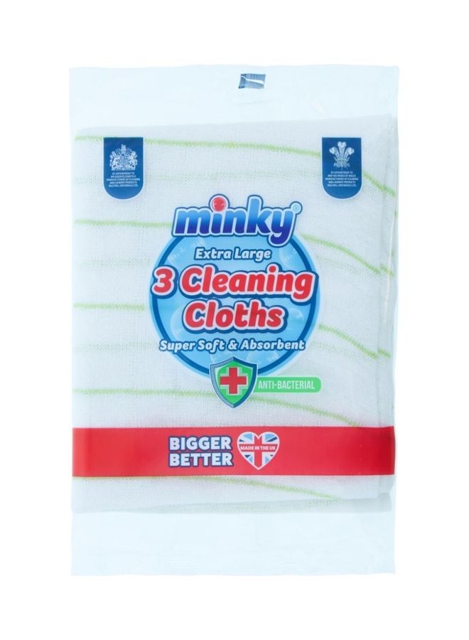 Minky Minky Anti-Bacterial Cleaning Cloths 3 Pack Mutlicolour